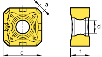 SNMX1206A(N)NN-MM Milling Inserts
