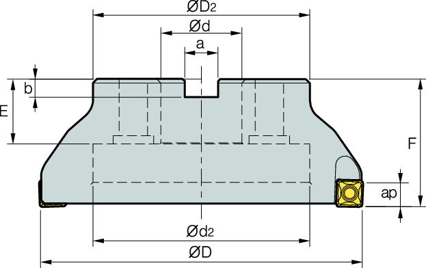 SNMX1206A(N)NN-MM Milling Inserts