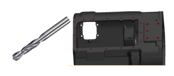 CNC Tools Applied in Double Intermediate Shaft Transmission Case Machining