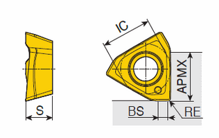 3PKT150508R-M-K Milling Inserts